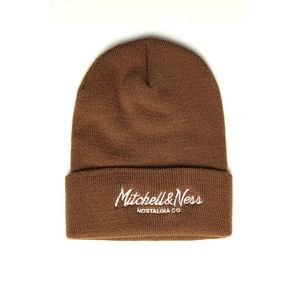 Mitchell & Ness Branded Pinscript Cuff Knit Beanie tan - UNI vyobraziť