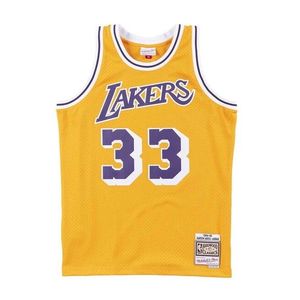 Mitchell & Ness Los Angeles Lakers #33 Kareem Abdul-Jabbar Swingman Jersey light gold - 2XL vyobraziť