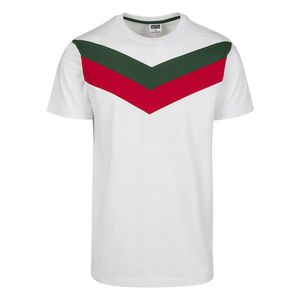 Urban Classics Arrow?Panel Tee white/darkfreshgreen/firered - S vyobraziť