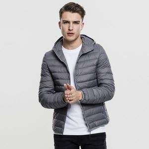 Urban Classics Basic Hooded Down Jacket darkgrey - XL vyobraziť