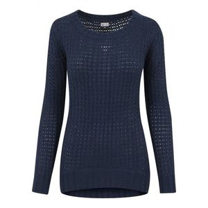 Urban Classics Ladies Long Wideneck Sweater navy - XL vyobraziť