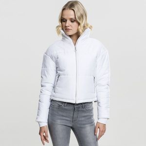 Urban Classics Ladies Oversized High Neck Jacket white - XL vyobraziť