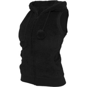 Urban Classics Ladies Teddy Vest black - S vyobraziť