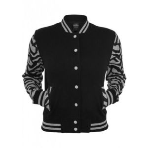 Urban Classics Ladies Zebra 2-tone College Sweatjacket gry/blk - XS vyobraziť