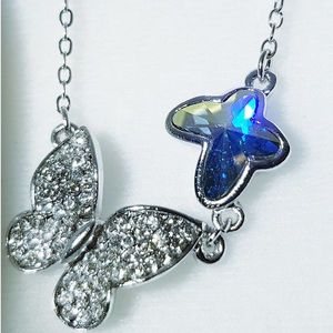 Náhrdelník Motýliky SWAROVSKI-Strieborná KP3929 vyobraziť