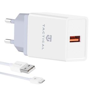 Tactical Nabíjačka USB-A 3.1A + Kábel pre iPhone-Biela KP8475 vyobraziť