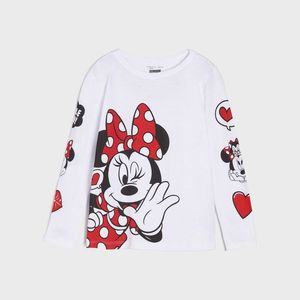 Sinsay - Tričko s dlhými rukávmi Minnie Mouse - Biela vyobraziť