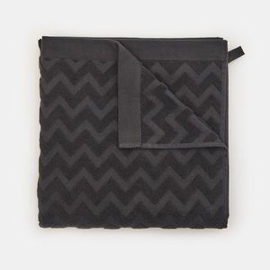 Sinsay - Bavlnený uterák, 70 cm × 140 cm - Čierna vyobraziť