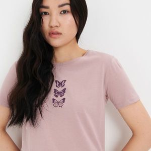 Sinsay - Tričko s potlačou - Ružová vyobraziť