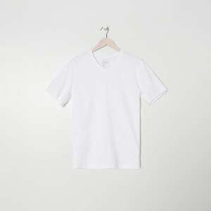 Sinsay - Basic tričko s véčkovým výstrihom - Biela vyobraziť