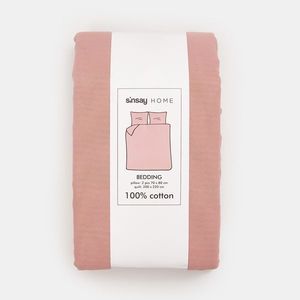 Sinsay - Bavlnená posteľná súprava, 200 cm × 220 cm - Ružová vyobraziť