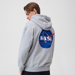Sinsay - Mikina s kapucňou NASA - Šedá vyobraziť