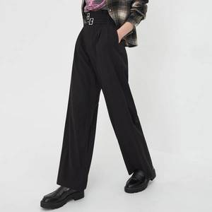 Sinsay - Široké nohavice s opaskom - Čierna vyobraziť