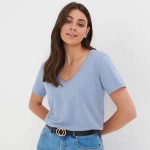 Sinsay - Bavlnené tričko - Modrá vyobraziť