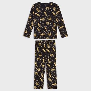 Sinsay - Dvojdielne pyžamo s potlačou - Čierna vyobraziť