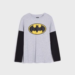 Sinsay - Tričko s dlhými rukávmi Batman - Šedá vyobraziť
