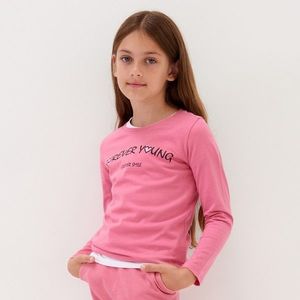 Sinsay - Súprava 5 tričiek s dlhými rukávmi - Ružová vyobraziť