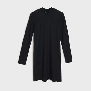 Sinsay - Šaty z prúžkovaného úpletu - Čierna vyobraziť