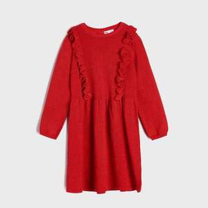 Sinsay - Šaty s volánmi - Červená vyobraziť