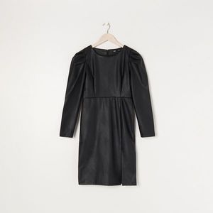 Sinsay - Šaty z umelej kože - Čierna vyobraziť
