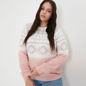 Sinsay - Vzorovaný sveter - Ružová vyobraziť