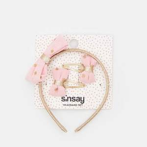 Sinsay - Súprava čelenky a sponiek do vlasov - Ružová vyobraziť