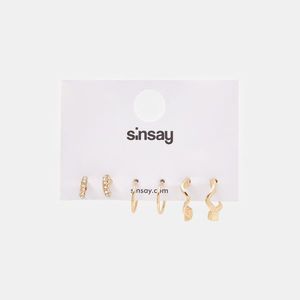 Sinsay - Súprava 3 párov náušníc - Zlatá vyobraziť
