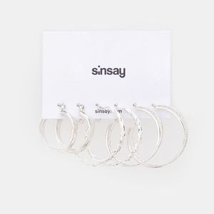 Sinsay - Súprava 3 párov náušníc - Strieborná vyobraziť