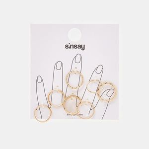 Sinsay - Súprava 7 prsteňov - Zlatá vyobraziť