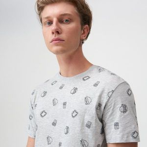 Sinsay - Men`s t-shirt - Svetlošedá vyobraziť