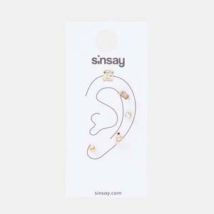 Sinsay - Súprava 5 párov náušníc - Zlatá vyobraziť
