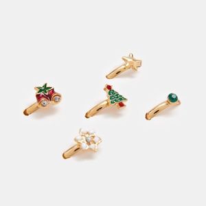 Sinsay - Súprava 5 vianočných prsteňov - Zlatá vyobraziť