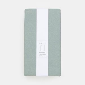 Sinsay - Bavlnené posteľné prestieradlo s gumičkou - Zelená vyobraziť