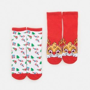 Sinsay - Súprava 2 párov vianočných ponožiek Paw Patrol - Červená vyobraziť
