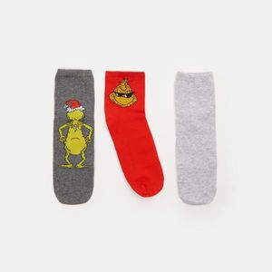 Sinsay - Súprava 3 párov ponožiek Grinch - Viacfarebná vyobraziť
