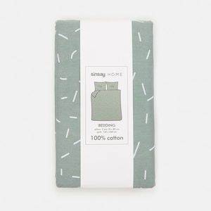Sinsay - Bavlnená posteľná súprava - Zelená vyobraziť