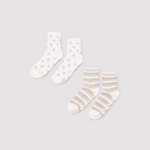 Sinsay - Súprava 2 párov ponožiek - Krémová vyobraziť