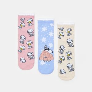 Sinsay - Súprava 3 párov ponožiek Snoopy - Viacfarebná vyobraziť