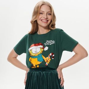 Sinsay - Vianočné tričko Garfield - Khaki vyobraziť