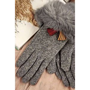 Sivé rukavice Polly vyobraziť