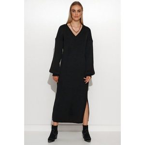 Čierne svetrové šaty S120 vyobraziť