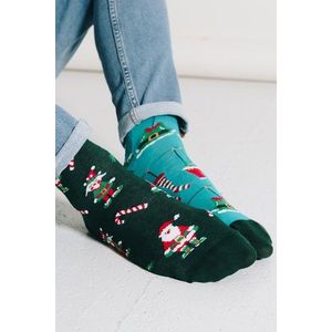 Zelené vzorované ponožky Santas Team 079 vyobraziť