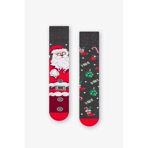 Sivé vzorované ponožky Santa Claus 078 vyobraziť