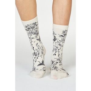 Béžové vzorované ponožky Fina Gots Bird Socks vyobraziť