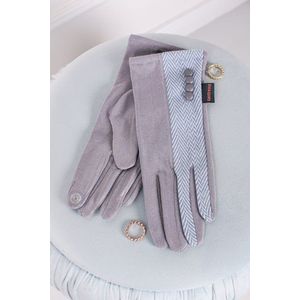 Sivé rukavice Cecille vyobraziť