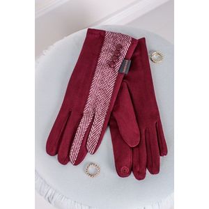 Bordové rukavice Cecille vyobraziť