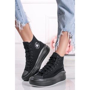 Čierne vysoké tenisky na platforme Chuck Taylor All Star Move Street Utility High Top vyobraziť