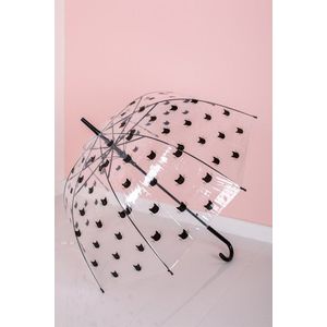 Čierno-transparentný dáždnik Kitten vyobraziť