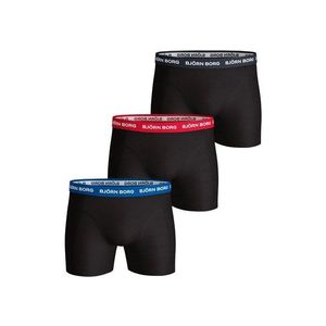 Pánske čierne boxerky Noos Contrast Solids Shorts - trojbalenie vyobraziť