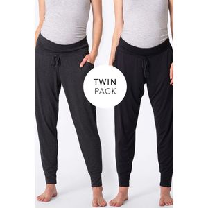 Sivo-čierne tehotenské nohavice Kieran - dvojbalenie vyobraziť
